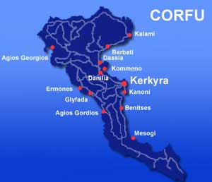 Map of Corfu