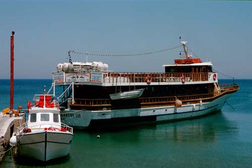 Tour-boat in Diafani harbor