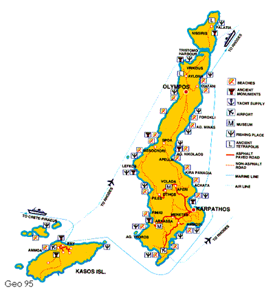 Map of Karpathos