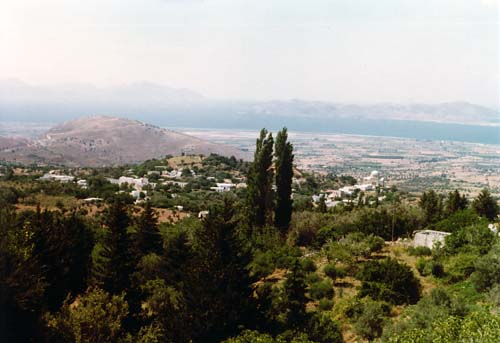 Kos seen from up in the mountains
