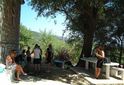 Lunchbreak at Taxiarchis, Skiathos