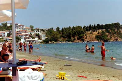Megali Ammos, the beach