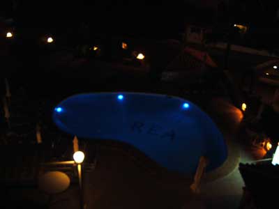 Hotel Rea, the pool at night, Skiathos