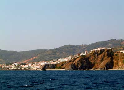 Skopelos town seen from the sea