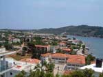 Skiathos town, the airport and landing strip